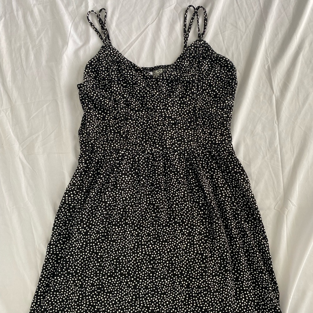 Short Black and White Polkadot Dress